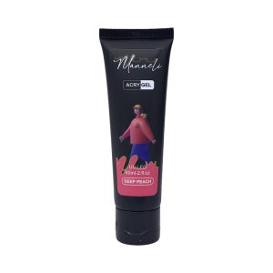 پلی ژل کاشت ناخن مانلی Manneli | رنگ هلویی تیره Deep Peach | حجم 60میل