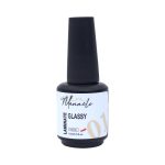 لمینت (رابربیس) کاشت ناخن مانلی Manneli | رنگ Glassy کد: 01 | حجم 15میل