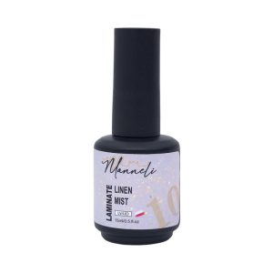 لمینت (رابربیس) کاشت ناخن مانلی Manneli | رنگ Linen Mist کد: 10 | حجم 15میل