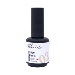 لمینت (رابربیس) کاشت ناخن مانلی Manneli | رنگ Milky White کد: 02 | حجم 15میل