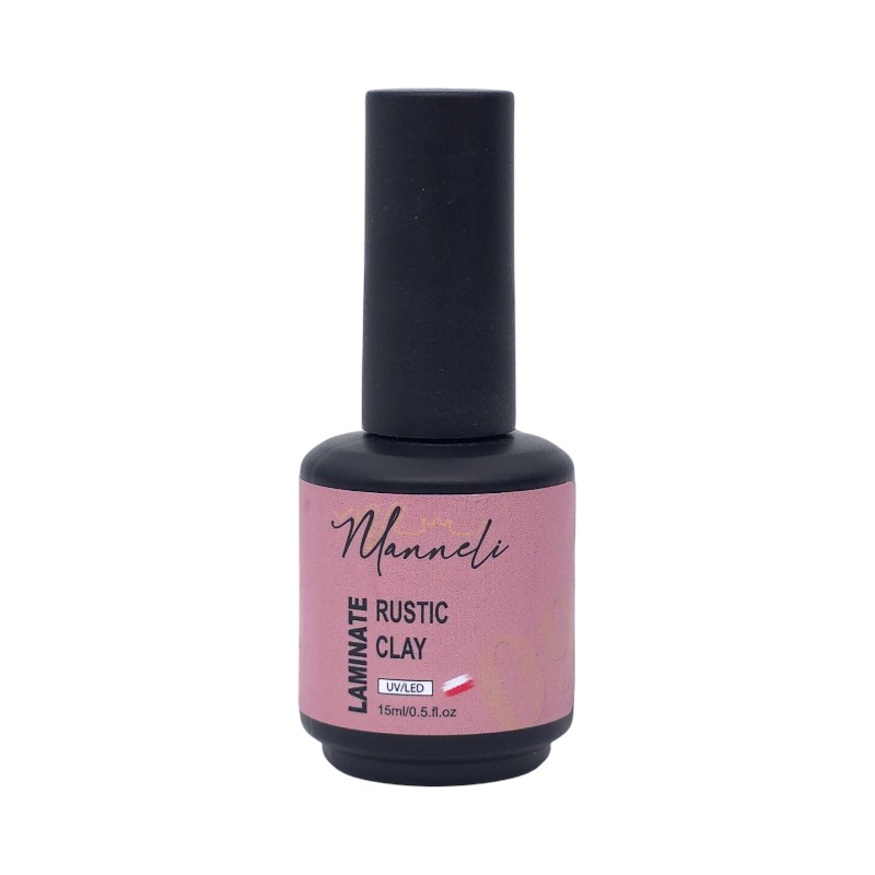 mannelli-rubber-base-rustic-clay-09-15ml لمینت (رابربیس) کاشت ناخن مانلی Manneli | رنگ Rustic Clay نود کالباسی | کد: 09 | حجم 15میل