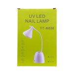 جعبه چراغ UV/LED رومیزی کاشت ناخن شارژی | مدل YT-M838 | دارای پایه جامدادی