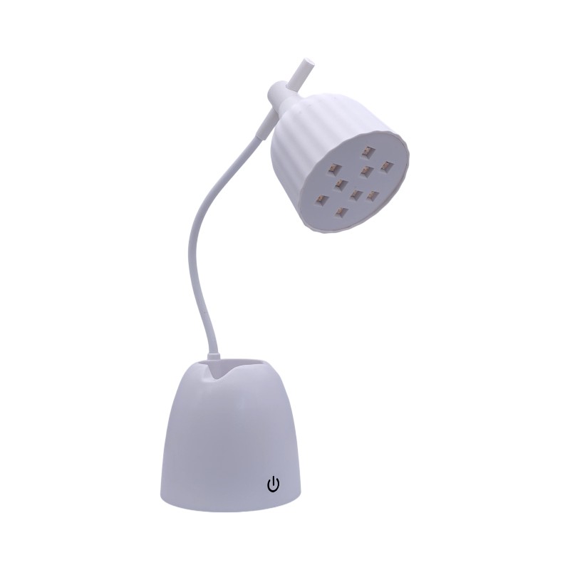 rechargeable-desktop-uv-led-nail-lamp-yt-m838-pen-holder چراغ UV/LED رومیزی کاشت ناخن شارژی | مدل YT-M838 | دارای پایه جامدادی